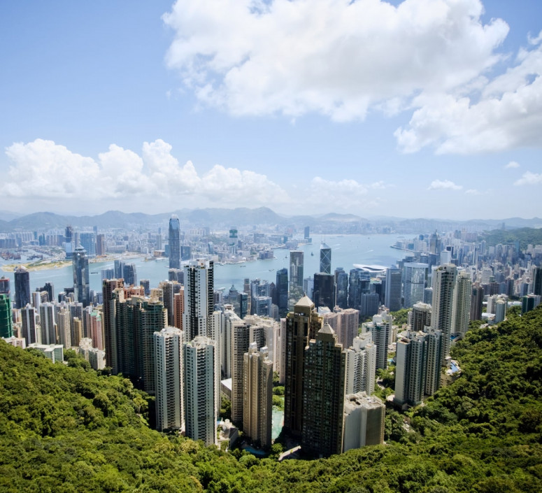 Paysage d'Hong Kong Hong Kong Building Paysage Vue du ciel